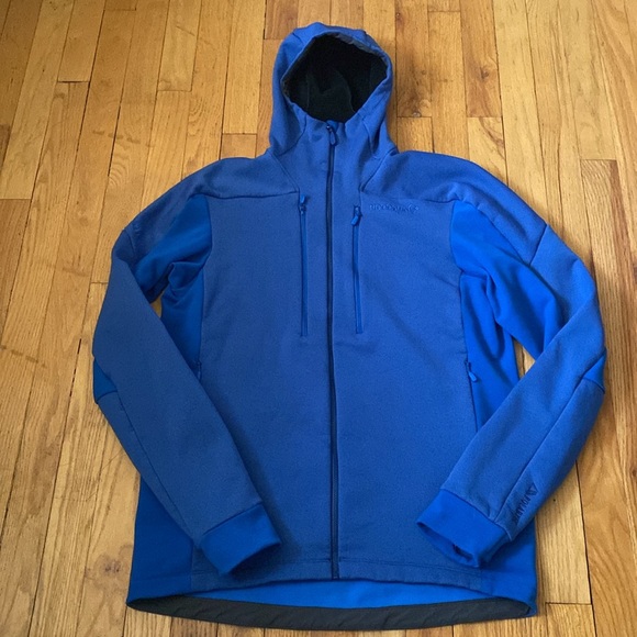 Norrona Trollveggan Power Stretch Pro Zip Hood Jacket Size L Two Tone Blue EUC - Picture 13 of 14